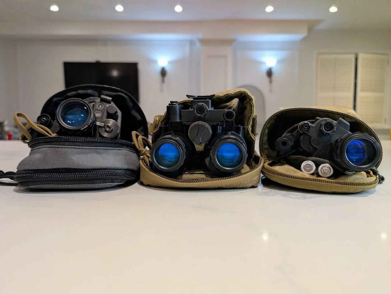 Night Vision Pouches open with devices